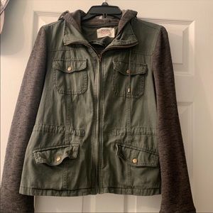 💥Army Green Jacket with Hoodie